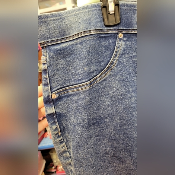 Terra & Sky 3X (24w/26w) Blue Skinny Leg Stretch Jegging Style Jeans - Picture 2 of 6